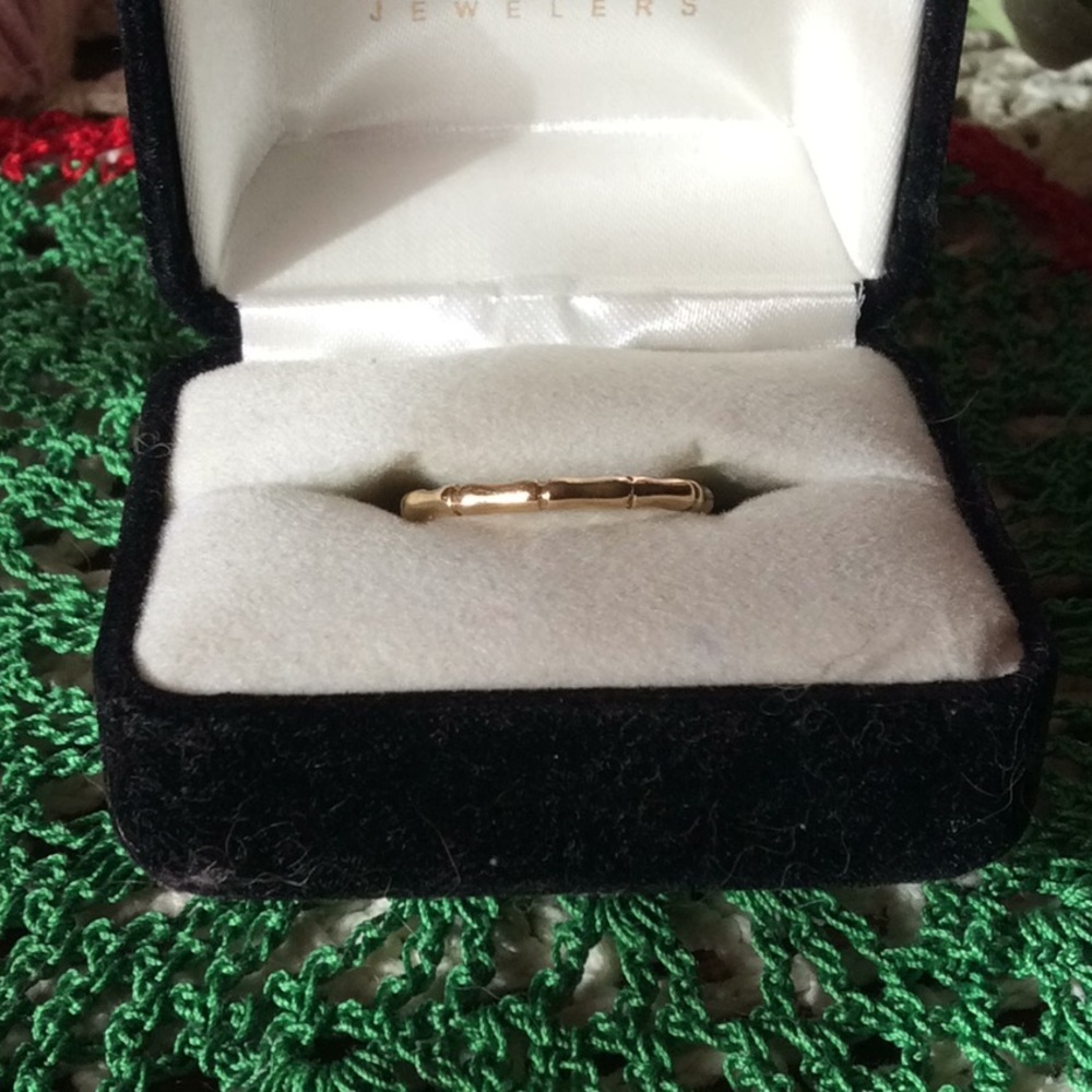 14K YG band ring